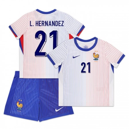 Camiseta de fútbol Francia L. Hernandez 21 Niño 2ª equipación Euro 2024
